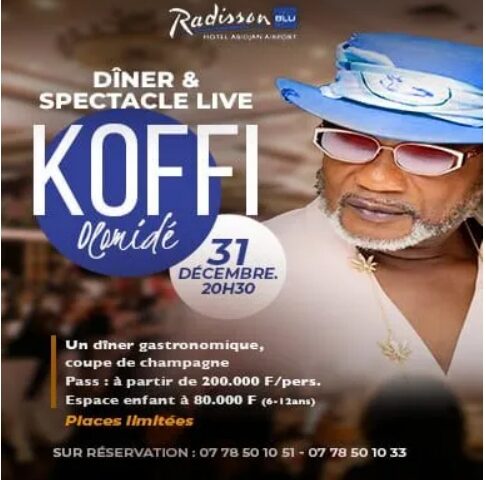 Dîner spectacle avec Koffi Olomidé