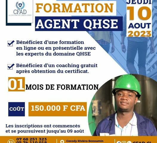 FORMATION: Agent QHSE